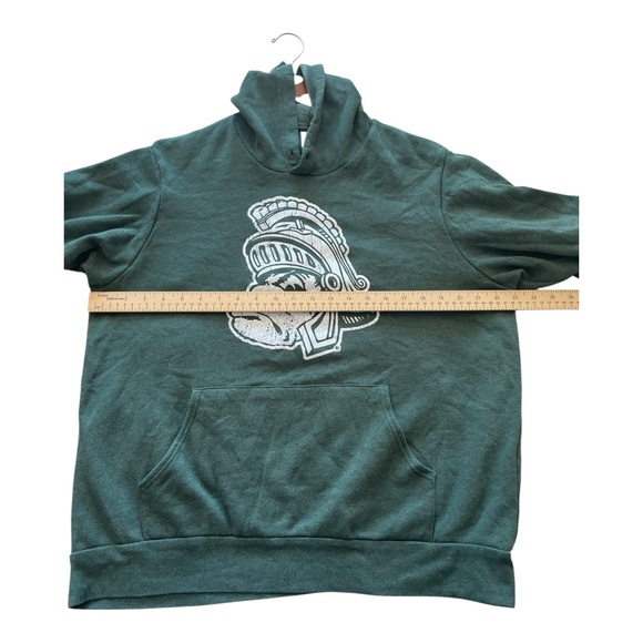 MSU Spartans College Hoodie Green White Large Cotton Blend - Picture 9 of 9